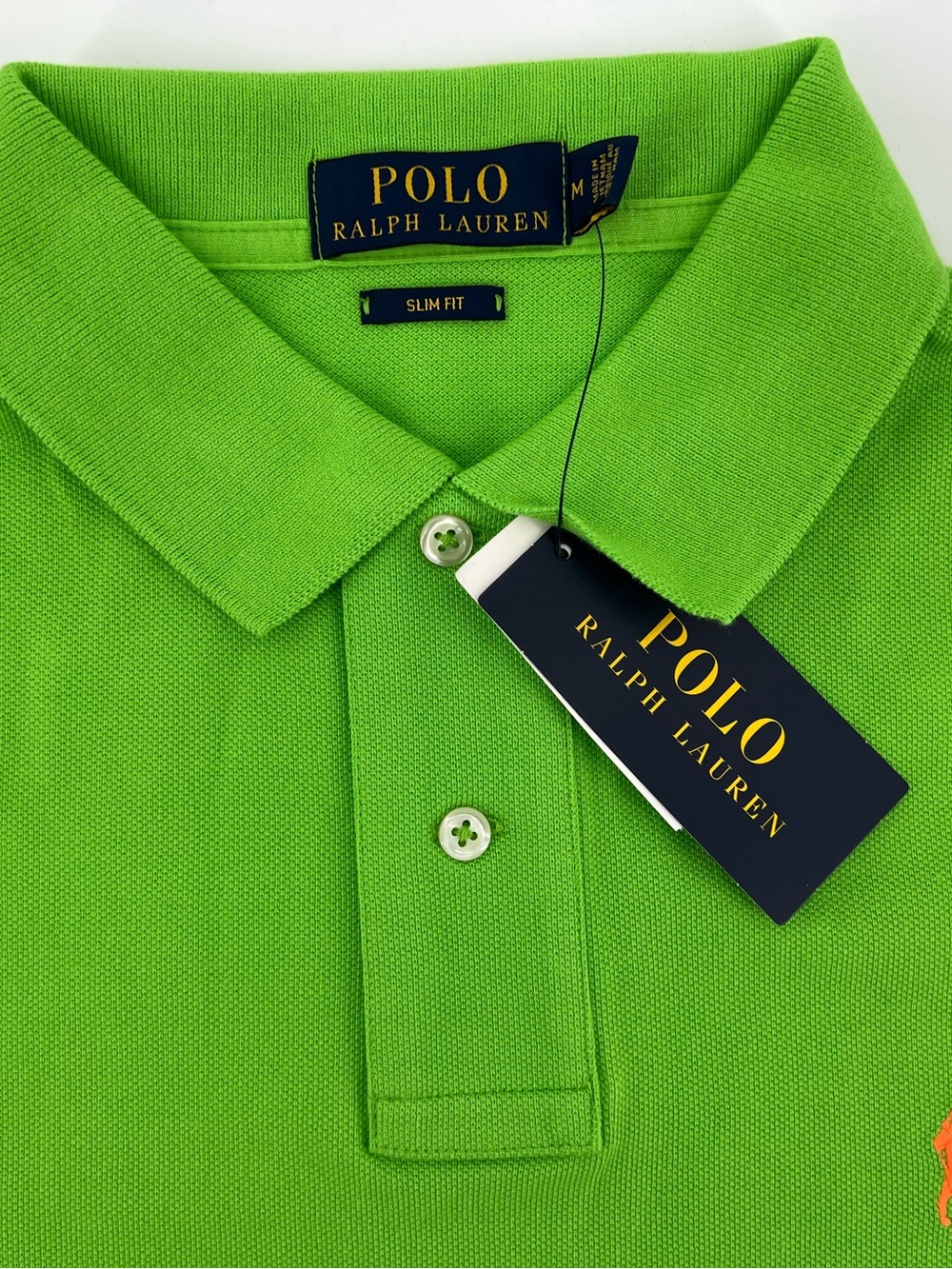 Polo Ralph Lauren Slim Fit Bright Green Men’s Medium Polo NWT